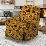 West African Adinkra Tribe Symbols Recliner Slipcover