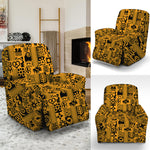 West African Adinkra Tribe Symbols Recliner Slipcover