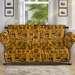 West African Adinkra Tribe Symbols Sofa Protector