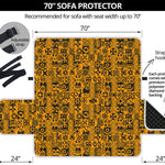 West African Adinkra Tribe Symbols Sofa Protector