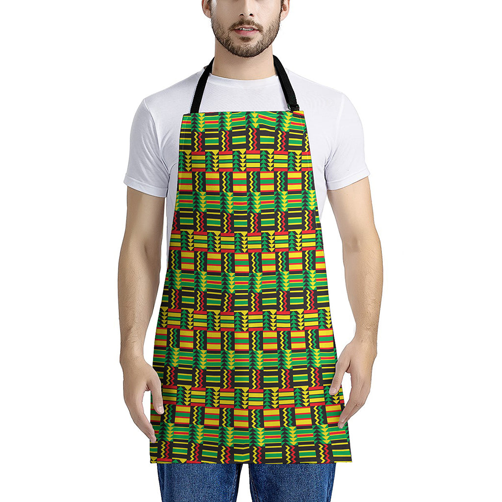 West African Kente Tribal Pattern Print Apron