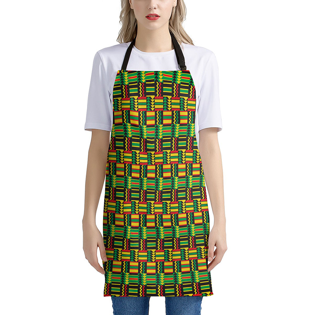 West African Kente Tribal Pattern Print Apron