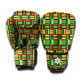 West African Kente Tribal Pattern Print Boxing Gloves
