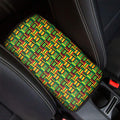 West African Kente Tribal Pattern Print Car Center Console Cover