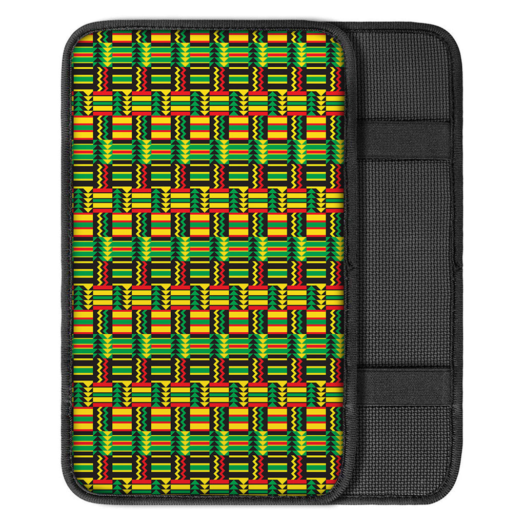 West African Kente Tribal Pattern Print Car Center Console Cover