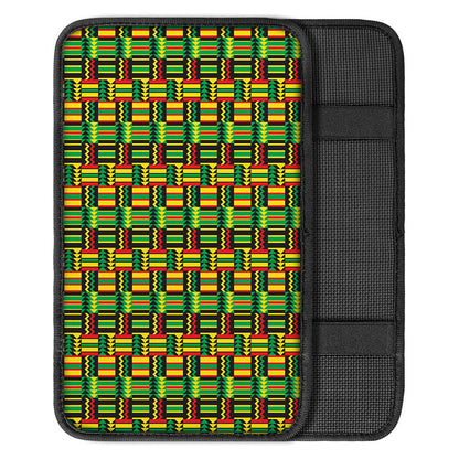West African Kente Tribal Pattern Print Car Center Console Cover