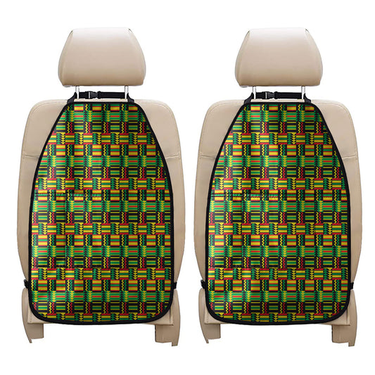 West African Kente Tribal Pattern Print Car Seat Organizers