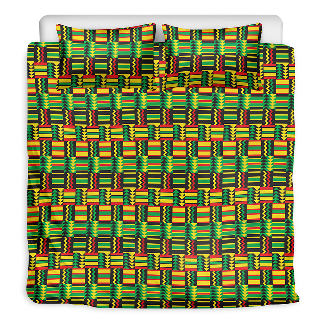 West African Kente Tribal Pattern Print Duvet Cover Bedding Set