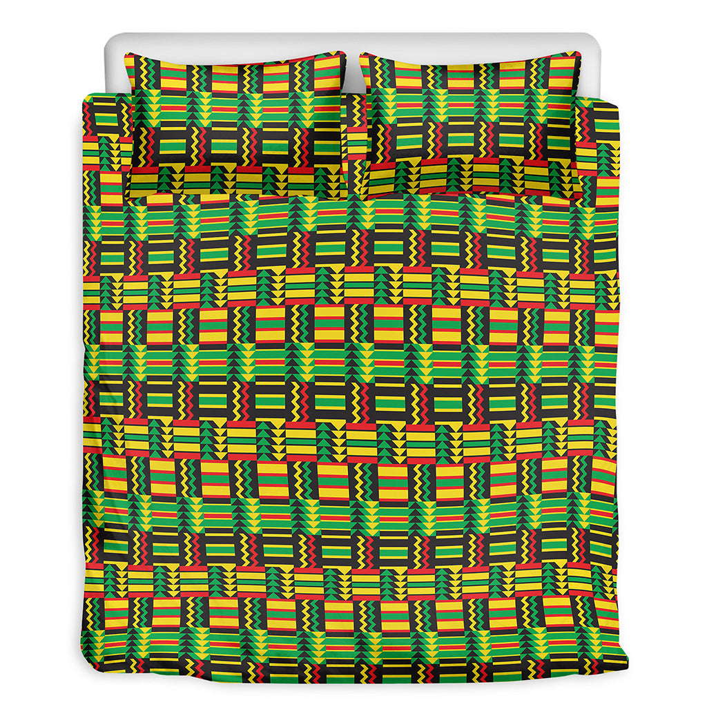 West African Kente Tribal Pattern Print Duvet Cover Bedding Set