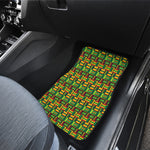 West African Kente Tribal Pattern Print Front and Back Car Floor Mats