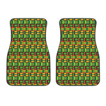 West African Kente Tribal Pattern Print Front Car Floor Mats