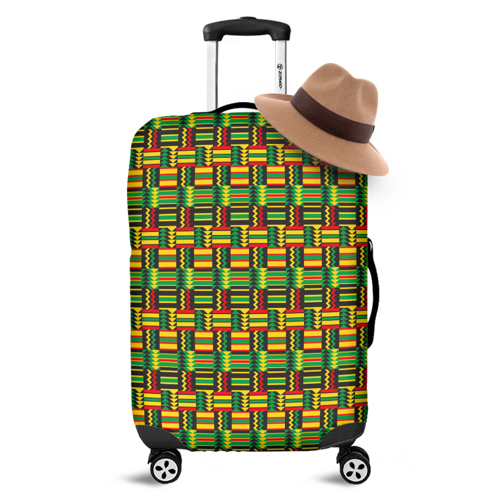 West African Kente Tribal Pattern Print Luggage Cover