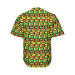 West African Kente Tribal Pattern Print Men's Baseball Jersey