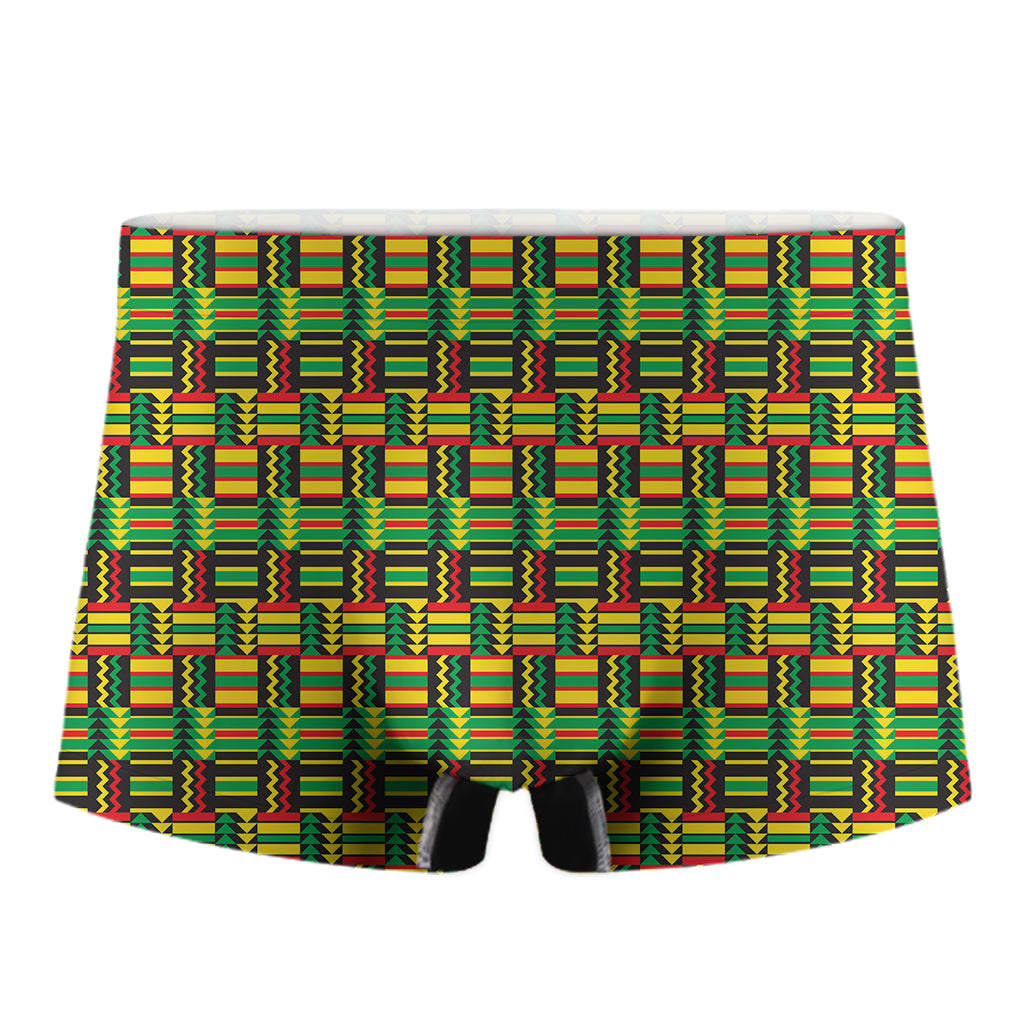 West African Kente Tribal Pattern Print Men's Boxer Briefs