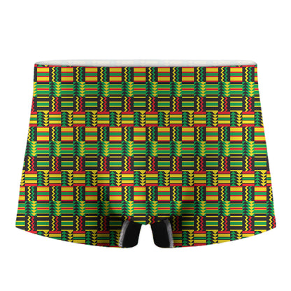 West African Kente Tribal Pattern Print Men's Boxer Briefs