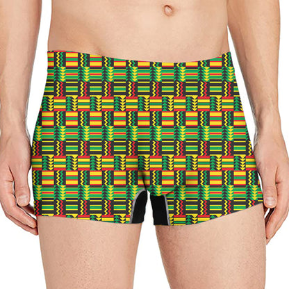 West African Kente Tribal Pattern Print Men's Boxer Briefs