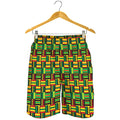 West African Kente Tribal Pattern Print Men's Shorts