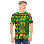 West African Kente Tribal Pattern Print Men's T-Shirt