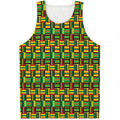 West African Kente Tribal Pattern Print Men's Tank Top