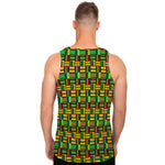 West African Kente Tribal Pattern Print Men's Tank Top