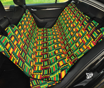 West African Kente Tribal Pattern Print Pet Car Back Seat Cover