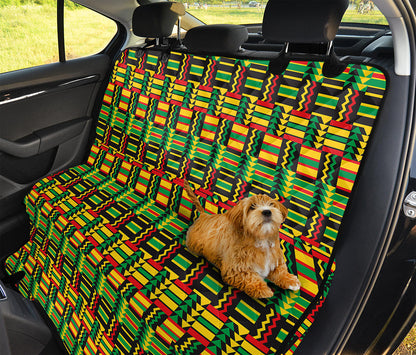 West African Kente Tribal Pattern Print Pet Car Back Seat Cover