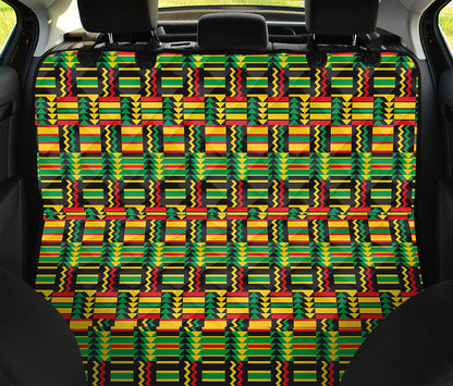 West African Kente Tribal Pattern Print Pet Car Back Seat Cover