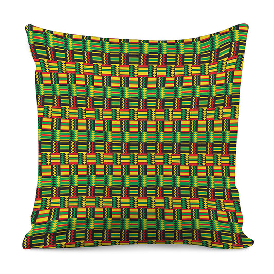 West African Kente Tribal Pattern Print Pillow Cover