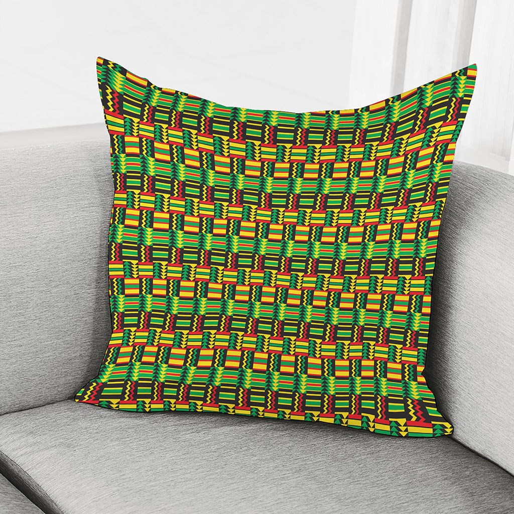 West African Kente Tribal Pattern Print Pillow Cover