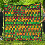 West African Kente Tribal Pattern Print Quilt