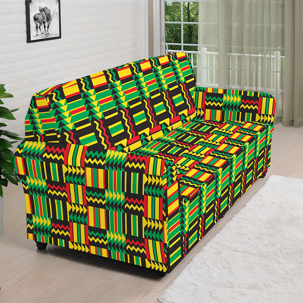 West African Kente Tribal Pattern Print Sofa Cover