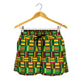 West African Kente Tribal Pattern Print Women's Shorts