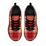 Western Tartan Pattern Print Black Sneakers