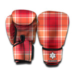Western Tartan Pattern Print Boxing Gloves