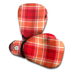 Western Tartan Pattern Print Boxing Gloves