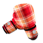 Western Tartan Pattern Print Boxing Gloves