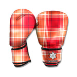 Western Tartan Pattern Print Boxing Gloves