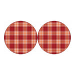 Western Tartan Pattern Print Car Coasters