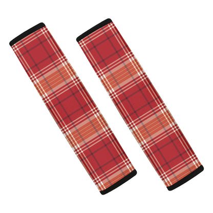 Western Tartan Pattern Print Car Seat Belt Covers