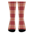 Western Tartan Pattern Print Crew Socks