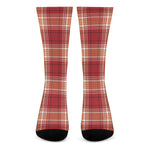 Western Tartan Pattern Print Crew Socks