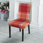 Western Tartan Pattern Print Dining Chair Slipcover