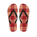 Western Tartan Pattern Print Flip Flops