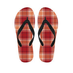 Western Tartan Pattern Print Flip Flops