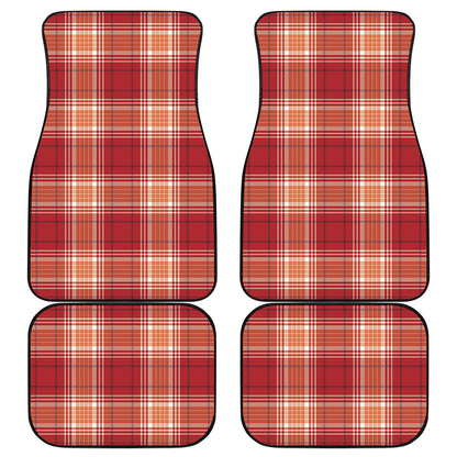 Western Tartan Pattern Print Front and Back Car Floor Mats