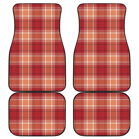Western Tartan Pattern Print Front and Back Car Floor Mats