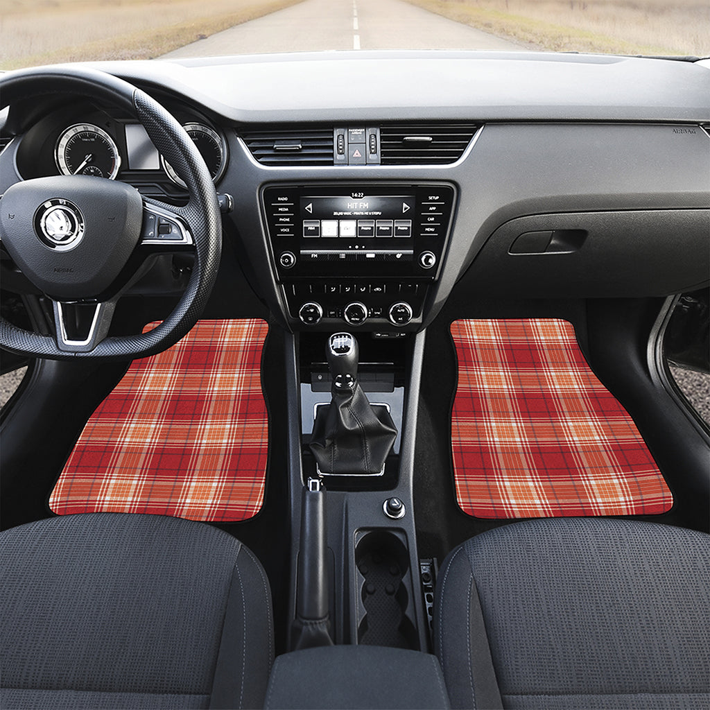 Western Tartan Pattern Print Front and Back Car Floor Mats