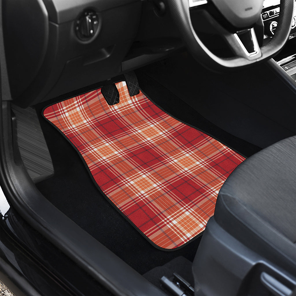 Western Tartan Pattern Print Front and Back Car Floor Mats
