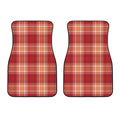 Western Tartan Pattern Print Front Car Floor Mats