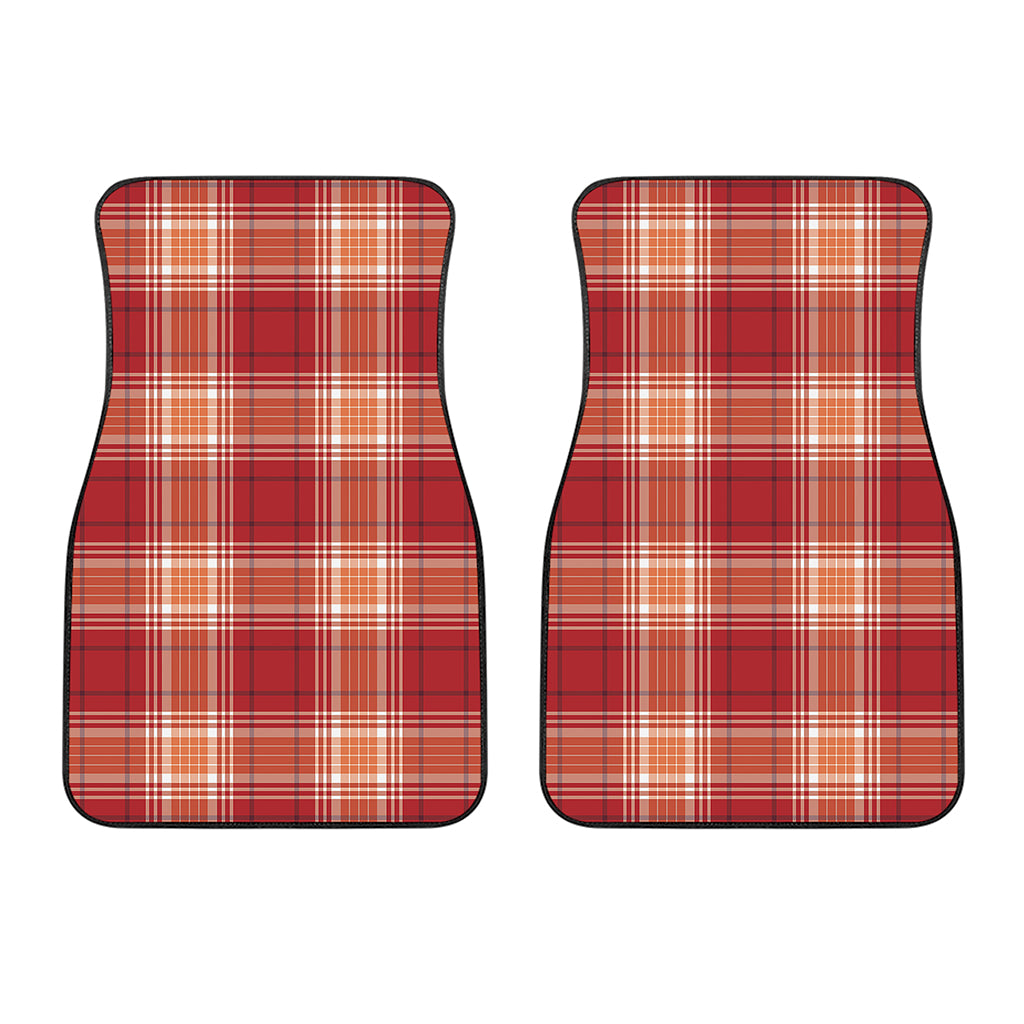 Western Tartan Pattern Print Front Car Floor Mats